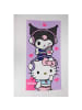 COFI 1453 Hello Kitty Strandtuch 70 × 140 cm leicht und schnelltrocknend in Lila