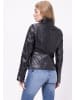 JILANI Damen Lederjacke in Schwarz