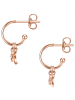 Lulu & Jane Ohrstecker Halbmond/Stern aus Messing mit Zirkonia in roségold