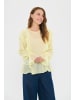 SAINT TROPEZ Langarm-Bluse LabelleSZ Gerade Passform in Elfin Yellow