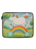 Mr. & Mrs. Panda Hülle Laptop Einhorn Regenbogen Design ohne Spruch in Weiß