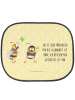 Mr. & Mrs. Panda Sonnenschutznetz Hummeln Kleeblatt mit Spruch in Gelb Pastell