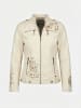KOROSHI Bestickte kunstlederjacke fÃ¼r damen in weiß