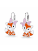 schmuck23 Silber Ohrringe 925 Fuchs 1,0 cm x 1,0 cm