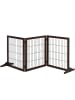 Pawhut Hunde Absperrgitter Braun 185L x 36B x71H cm