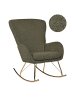 Beliani Schaukelsessel ANASET in Grün/Gold - (W) 74 x (H) 99 x (L) 99 cm