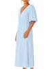 Reichstadt Damen Relaxed Fit Sommerkleid Musselin in Baby Blue
