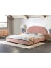 Beliani Doppelbett VAUCLUSE in Rosa - (W) 194 x (H) 112 x (L) 214 cm