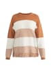 usha FESTIVAL Damen Oversize Strick Pullover in Beige Weiss