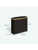 relaxdays Toilettenpapier Aufbewahrung in Schwarz - (B)43 x (H)38 x (T)17 cm