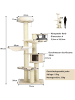 COSTWAY 7-stöckiger Kratzbaum in Weiß