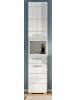 Inn.Furn Hochschrank, weiß Hochglanz 30x182 cm, mit Vollauszug und vielen Fächern