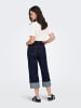 ONLY Jeans mit weitem Bein in Dark Blue Denim