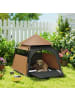 Pawhut Haustierzelt Braun 120L x 120B x 106H cm