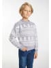 MO Jungen (Kids) Pullover in Grau Weiss