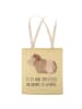 Mr. & Mrs. Panda shopping bag Meerschweinchen Weisheit mit Spruch in Gelb Pastell