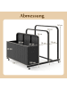 COSTWAY Pool Aufbewahrungskorb mit Rollen in Schwarz