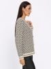 Heine Strickjacke in khaki-champagner-gemustert