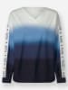 Heine Sweatshirt in marine-ecru-gemustert