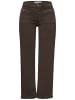 Street One Mid Waist Straight Leg Jeans im Casual Fit in Braun