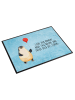 Mr. & Mrs. Panda Schreibunterlage Pinguin Luftballon mit Spruch in Eisblau