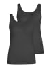 Nina von C. 2er Pack Damen Achselhemd in schwarz