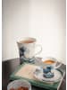 Goebel Espressotasse " Katsushika Hokusai - Die Welle - Silber " in blau weiß
