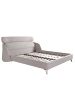 Angel Cerdá Bett 7161 in Hellgrau / Schwarz – (B)207 x (H)250 x (T)102 cm