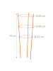 relaxdays 6 x Rankhilfe in Orange - (H)76 x Ø 28 cm