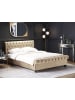 Beliani Doppelbett AVALLON in Beige/Braun - (W) 192 x (H) 94 x (L) 233 cm