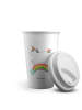 Mr. & Mrs. Panda Coffee To Go Becher Einhorn Regenbogen ohne Spruch in Weiß