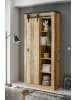 Furn.Design Stauraumschrank Used Wood hell, anthrazit, Mehrzweckschrank mit Schiebetür