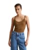 Marc O'Polo DENIM Pointelle-Top slim in Melted Chocolate