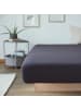 Lumaland Spannbettlaken 140x200cm anthrazit 100% Baumwolle grau
