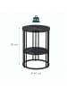 relaxdays Beistelltisch in Schwarz - (B)40 x (H)56 x ø 40 cm