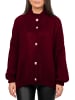 Reichstadt Damen Relaxed Fit Strickjacke Oversized-Look in Bordeaux