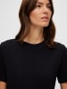 SELECTED FEMME Dünnes Basic Kurzarm Shirt SLFMYESSENTIAL in Schwarz