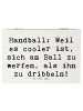Mr. & Mrs. Panda Holztruhe Spruch Handball Action mit Spruch in Weiß
