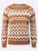 WITT WEIDEN Pullover in elfenbein-cognac-gemustert