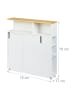 relaxdays Nischenschrank in Weiß/ Natur - (B)17 x (H)79 x (T)75 cm