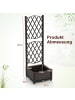 COSTWAY Blumenkasten mit Rankgitter 40x40x122cm in Braun