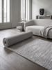KADIMA DESIGN Kurzflorteppich Waschbar Gestreift KASOS Polyester Grau 80 x 150 cm in Grau