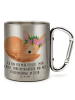 Mr. & Mrs. Panda Tasse Wüstenfuchs Blumen mit Spruch in Silber