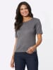 Sieh an! Kurzarm-Pullover in grau-meliert