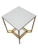 Mauro Ferretti Couchtisch aus Metall und Marmor, 47 x 47 x 60 cm