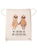 Mr. & Mrs. Panda Sportrucksack Faultier Pärchen mit Spruch in Creme