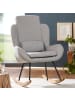 KADIMA DESIGN Schaukelstuhl CAPRI Design Relaxsessel 75 x 110 x 88,5 cm, in Grau