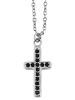 Adeliás Damen Halskette mit Anhänger – Kreuz aus Edelstahl in silber