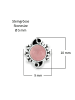 mantraroma 925er Silber - Ohrstecker (L) 10 x (B) 9 mm mit Rosenquarz