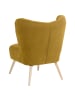 58 aufm Kessel SESSEL Kathy Bezug Veloursstoff Buche natur / mais